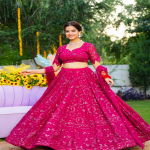 Berry Blush Georgette Lehenga Choli Set