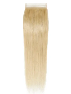 613 Blonde Straight 4x4 Top Lace Closure Straight Human Hair Closure Brazilian Straight Lace Closure Straight Lace Closure