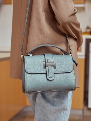 Zency Genuine Leather Top-handle Bag For Women Simple Fashion Envelope Bags Luxury Designer Shoulder Handbag Small Crossbody New