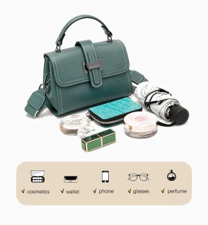 Zency Genuine Leather Top-handle Bag For Women Simple Fashion Envelope Bags Luxury Designer Shoulder Handbag Small Crossbody New