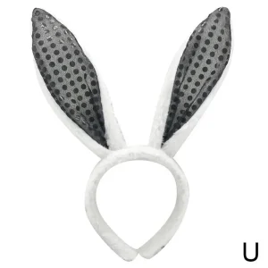1Pcs Cute Rabbit Ear Plush Hair Band Masquerade Halloween Party Props Cosplay Anime Headwear Cute Fluffy Rabbit Ears Hairbands