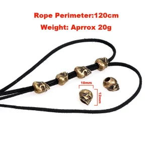 6PCS Small Skull metal Hair Braid Dread Dreadlock Beads Cuffs tube rings for Hair Styling Accessories Braiding Hair