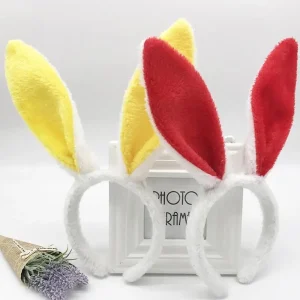 1Pcs Cute Rabbit Ear Plush Hair Band Masquerade Halloween Party Props Cosplay Anime Headwear Cute Fluffy Rabbit Ears Hairbands