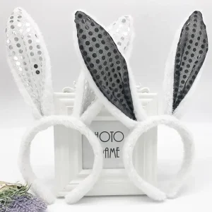 1Pcs Cute Rabbit Ear Plush Hair Band Masquerade Halloween Party Props Cosplay Anime Headwear Cute Fluffy Rabbit Ears Hairbands