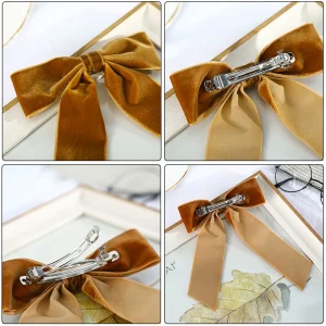 Vintage Big Large Velvet Bow Hairpins Barrettes For Women Girls Wedding Long Ribbon Korean Hair Clip Hairgrip Hair Accessories