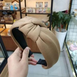 New Fashion Soft High elastic Sponge Hairband Women Wide Side Solid Headband Fluffy Cloth Turban Headwear Hair Accessories