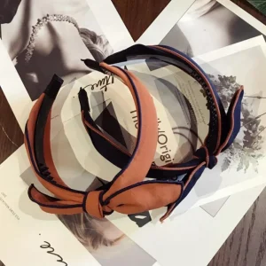 Fashion Women's Hairband Headband Big Bowknot Headwear Classic Solid Hair Accessories With Teeth Hair Hoop