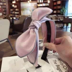 Fashion Women's Hairband Headband Big Bowknot Headwear Classic Solid Hair Accessories With Teeth Hair Hoop