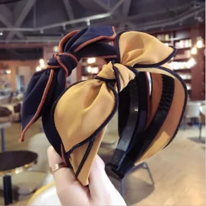Fashion Women's Hairband Headband Big Bowknot Headwear Classic Solid Hair Accessories With Teeth Hair Hoop