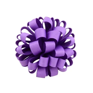 20Color Inch New Arrival Korean Style Girls Hair Elastics Rope Big Grosgrain Ribbon Flower Elastic Hair Bands Accessories 813