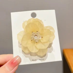 Children's Hair Clip Braided Hair Small Flower Hair Buttons Hairpin Girl Cute Headdress Girl Mini Hair Claw Hair Accessories