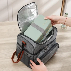 Oxford Large Capacity Tote Insulation Office Bento Lunch Bag Portable Picnic Cooler Ice Waterproof Food Thermal Lunchbox Bags