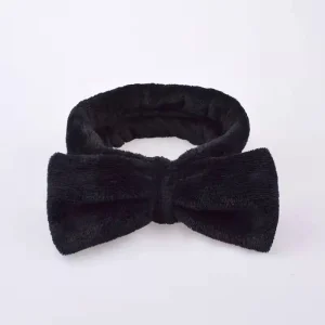 Spa Headband Bow HairBand Women Facial Makeup Head Bands Soft Coral Fleece Headwraps For Shower Washing Face Hair Accessories