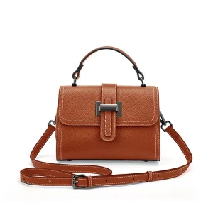 Zency Genuine Leather Top-handle Bag For Women Simple Fashion Envelope Bags Luxury Designer Shoulder Handbag Small Crossbody New