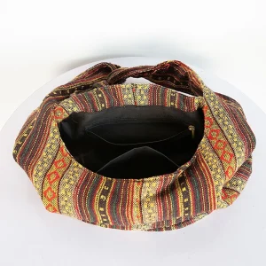 Contrast Color Printed Bohemian Ethnic Style Large Capacity Minimalist Women's Shoulder Crossbody Tote Bag
