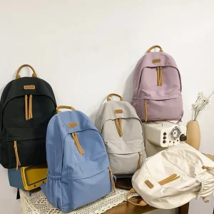 Kawaii Large-capacity All-match Backpack Korean Version Simple Storage Bag Back to School Office Supplies Cute Stationery