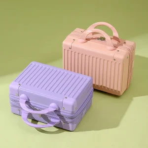 14-Inch Carry-On Hand Suitcase Cosmetic Bag Small Cabin Travel Mini Carrier Suitcase Storage Box Makeup Cases Luggage for Women