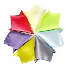 Fancy Black Mens Wedding Business Prom NEW Solid Blazer Satin Plain  Hankerchief Jacket Pocket Square Suit Boys Hanky