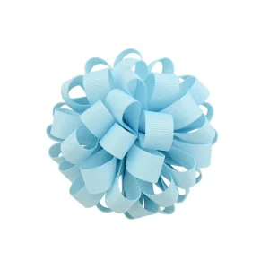 20Color Inch New Arrival Korean Style Girls Hair Elastics Rope Big Grosgrain Ribbon Flower Elastic Hair Bands Accessories 813