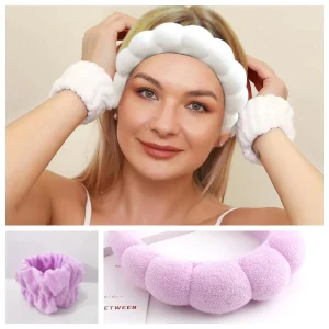 Washing and Hair Accessories for Women Washing and Bathing Cloud Sponge Hair Bands Makeup and Makeup Removal Headbands