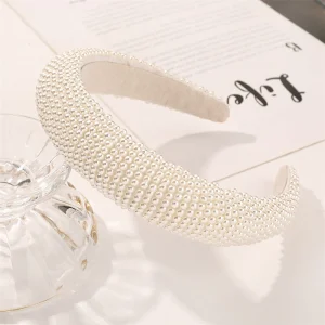 Luxury Pearl Wide Headbands For Women Girls Headwear Fashion Headbands Female Hair bands Head Hoop Hair Accessories