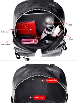 A Casual And Versatile Black Pu Large-capacity Ladies' Shoulder Bag Is Light And Suitable For College Students To Go Out