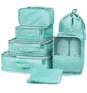 8/7/6 Pieces Set Travel Organizer Storage Bags Suitcase Packing Cubes Set Cases Portable Folding Luggage Clothes Shoe Tidy Pouch