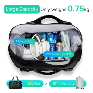 MARK RYDNE Large Capacity Waterprooof Travel Duffle Bag Gym Bag Man