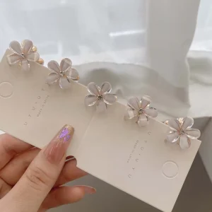Children's Hair Clip Braided Hair Small Flower Hair Buttons Hairpin Girl Cute Headdress Girl Mini Hair Claw Hair Accessories