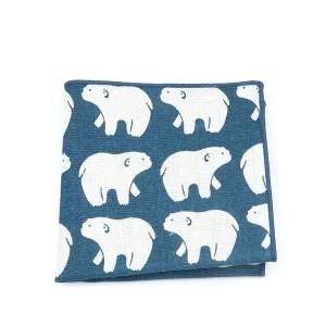 High Quality Cute Linen Cartoon Handkerchief For Men Cat Polar Bear Watermelon Wave Printed Pocket Square Funny Hanky Accessorie