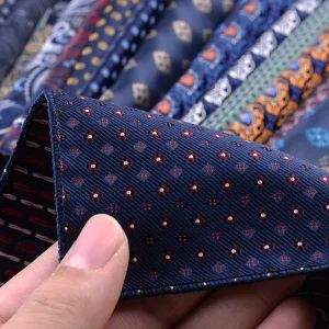 23*23CM Luxury Men's Handkerchief Polka Dot Striped Floral Hankies Polyester Hanky Business Pocket Square Chest Towel Wedding