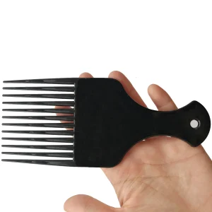 Professional 1PCS Men Hair Wide Teeth Fist Shape Black Handle Beard Long Thick Curly Afro Hair Anti-Static Comb