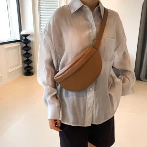 Designer Woman Waist Bag Quality Soft Leather Fanny Pack Purse Fashion Brand Ladies Belt Bag Luxury Shoulder Crossbody Chest Bag