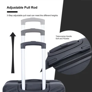 Travelhouse Luggage 4-Piece ABS Suitcase With Rotating Wheels,24 Inch and 28 Inch with TSA Lock,(16/20/24/28)