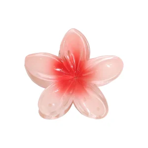 8cm Large Gradient Flower Acrylic Hair Clip for Women Sweet Hairpins Hair Claws Crab Clamp Barrettes Hawaiian Hair Accessories