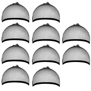HENRY MARGU TREND Black Mesh Net Wig Caps Liner Weaving Caps for Wigs Elastic Hair Net Close End Fishnet Wig Caps Average Size