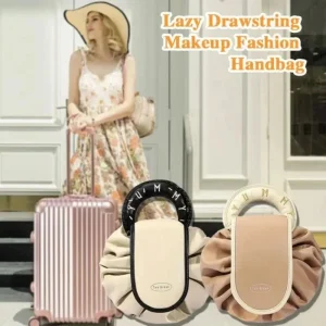 Girls Drawstring Cosmetic Bag Travel Makeup Storage Bag Organizer Portable Toiletry MakeUp Pouch Large Capacity Beauty Case