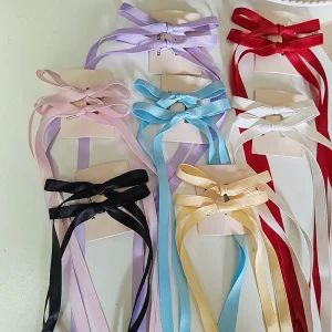 2pc Hot Cute Colorful Ribbon Bow Hairpin Hair Side Clips Grips for Girls Women Child Holiday Hair Party Accessories Headband