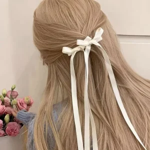 Vintage Large Velvet Bow Hair Clip Trend Long Ribbon Hairpins Barrettes Headband For Women Girl Hair Accessories Wedding Jewelry