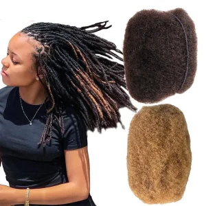 Remy Hair Afro kinky Bulk Human Hair For Braiding 1 Bundle 30g/pc Natural Color Braids Hair No Weft Dreadlocks Crochet Bulks 3PC
