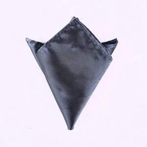 Fancy Black Mens Wedding Business Prom NEW Solid Blazer Satin Plain  Hankerchief Jacket Pocket Square Suit Boys Hanky