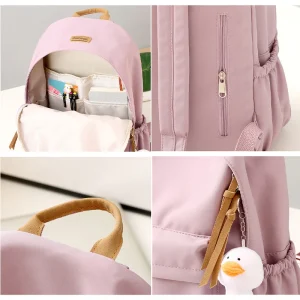 Kawaii Large-capacity All-match Backpack Korean Version Simple Storage Bag Back to School Office Supplies Cute Stationery