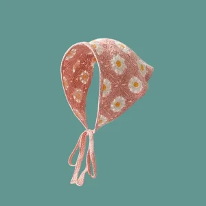 Korean Sweet Cute Handmade Crochet Hollow Triangle Headband Towel Women Spring and Summer Travel Literary Photo Hair Scarf