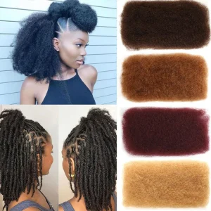 Remy Hair Afro kinky Bulk Human Hair For Braiding 1 Bundle 30g/pc Natural Color Braids Hair No Weft Dreadlocks Crochet Bulks 3PC