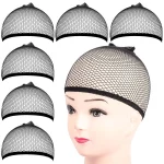 HENRY MARGU TREND Black Mesh Net Wig Caps Liner Weaving Caps for Wigs Elastic Hair Net Close End Fishnet Wig Caps Average Size
