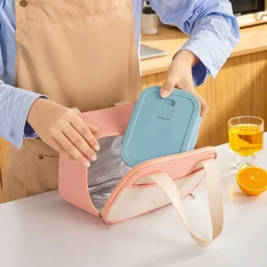 Cute Portable Thermal Lunch Box Bag for Women Kids Food Storage Tote Travel Picnic Meal Pouch Insulated Cooler Bento Bags