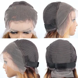 Highlight Wig Human Hair Bob Wig Straight Lace Front Wig Remy Brazilian Short Bob Human Hair Wigs For Women T Lace Human Hair