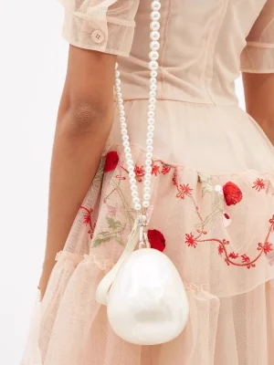 Acrylic heart bag women designer egg evening party cute pearl color purse 2023 new clutch handbag with strap wholesale