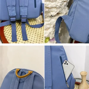 Kawaii Large-capacity All-match Backpack Korean Version Simple Storage Bag Back to School Office Supplies Cute Stationery